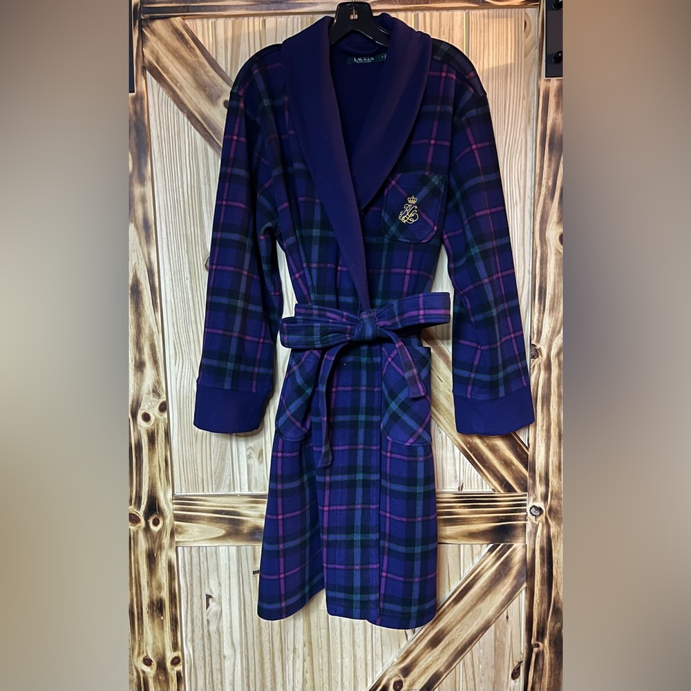 Fleece Robe purple Grn Pink XL - Picture 6 of 10